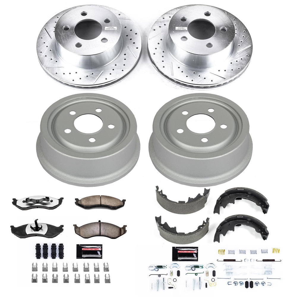 Power Stop 01-06 Jeep Wrangler Front & Rear Z36 Truck & Tow Brake Kit
