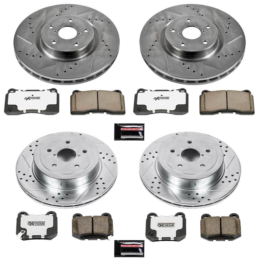 Power Stop 05-07 Subaru Impreza Front & Rear Z26 Street Warrior Brake Kit