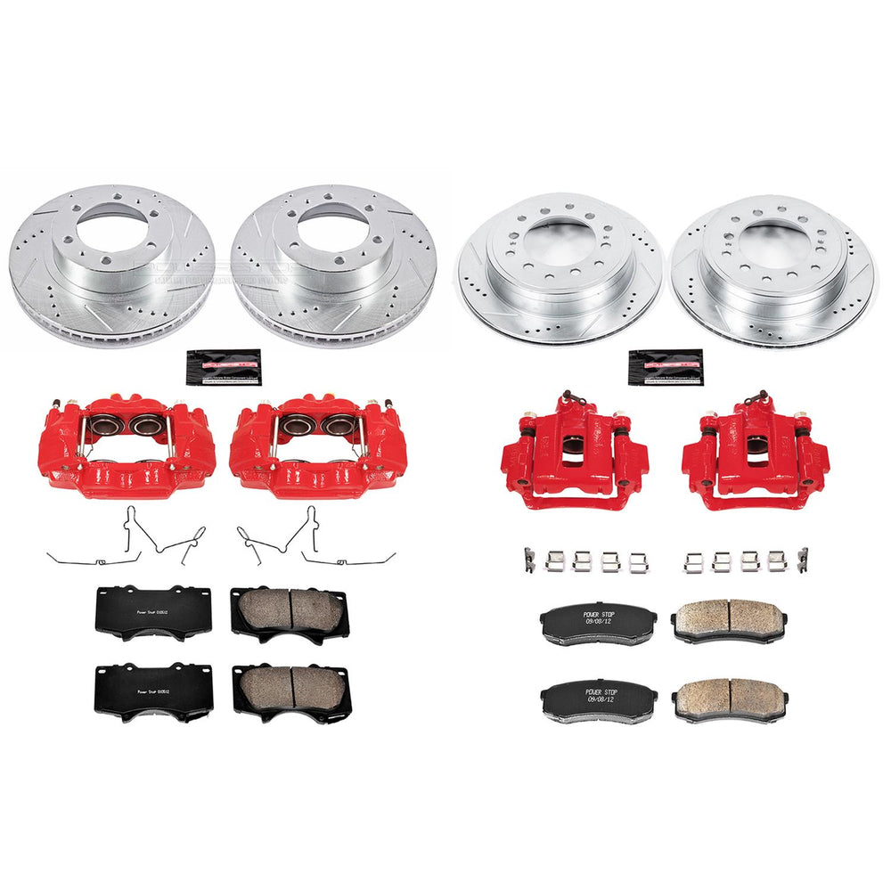 Power Stop 10-14 Toyota FJ Cruiser Front & Rear Z23 Evolution Sport Brake Kit w/Calipers