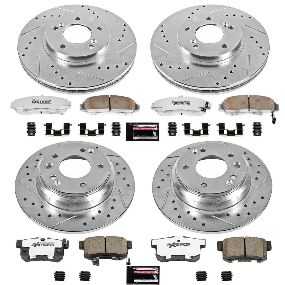 Power Stop 99-01 Acura RL Front & Rear Z26 Street Warrior Brake Kit
