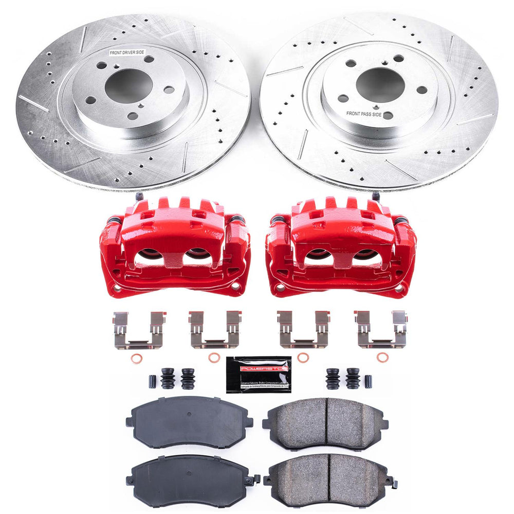 Power Stop 04-06 Subaru Baja Front Z23 Evolution Sport Brake Kit w/Calipers
