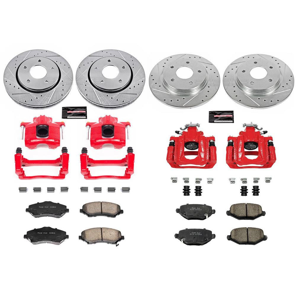 Power Stop 12-16 Chrysler Town & Country Front & Rear Z23 Evolution Sport Brake Kit w/Calipers