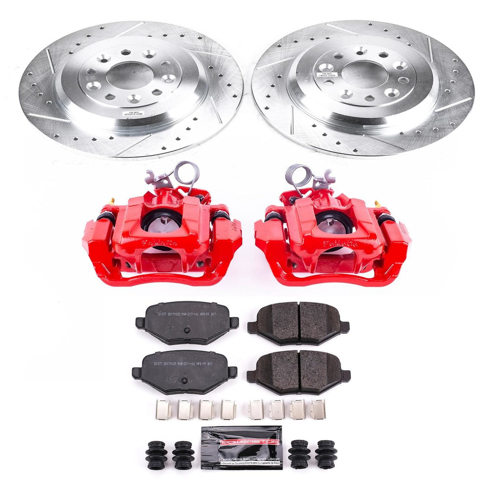Power Stop 11-15 Ford Edge Rear Z23 Evolution Sport Brake Kit w/Calipers