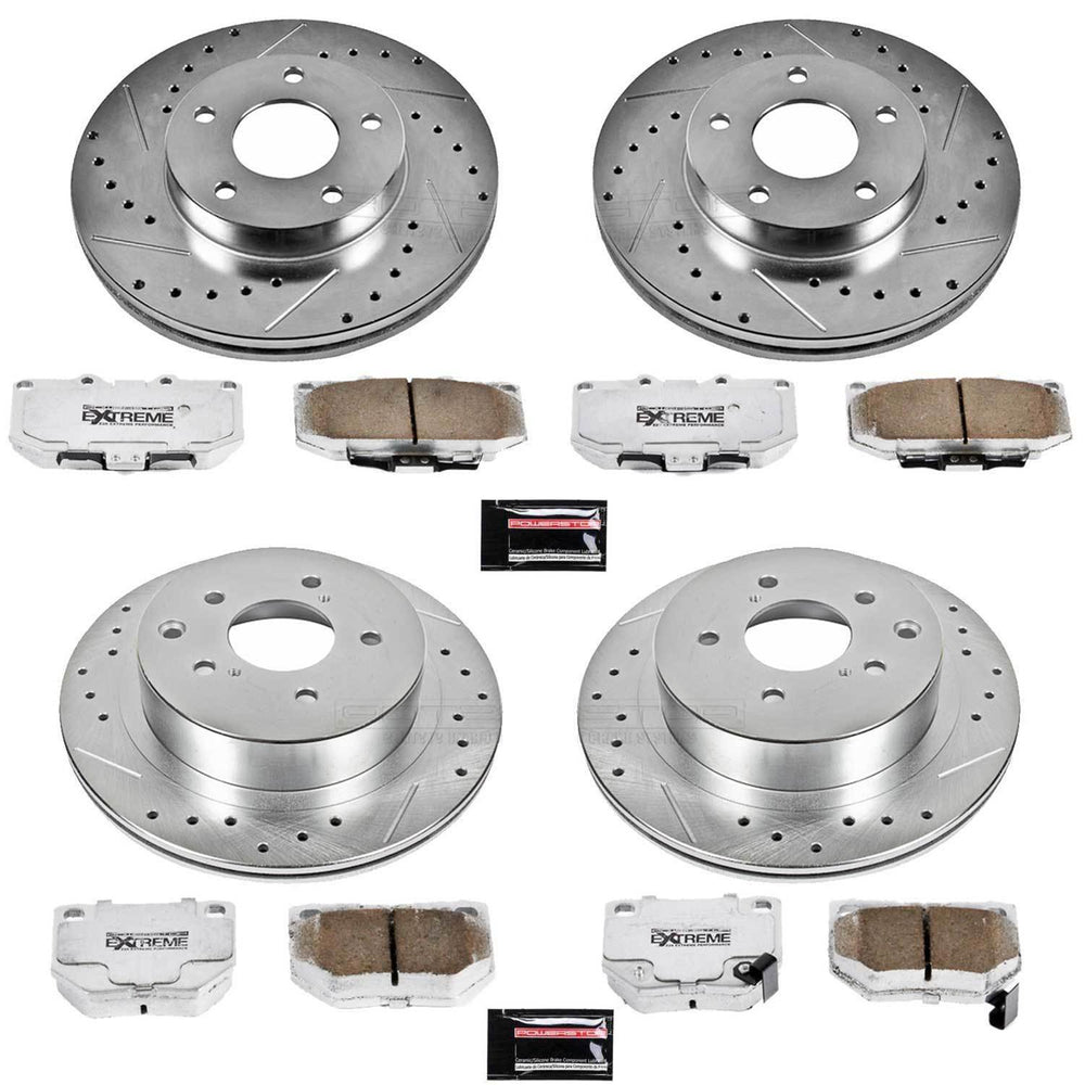 Power Stop 89-90 Nissan 300ZX Front & Rear Z26 Street Warrior Brake Kit