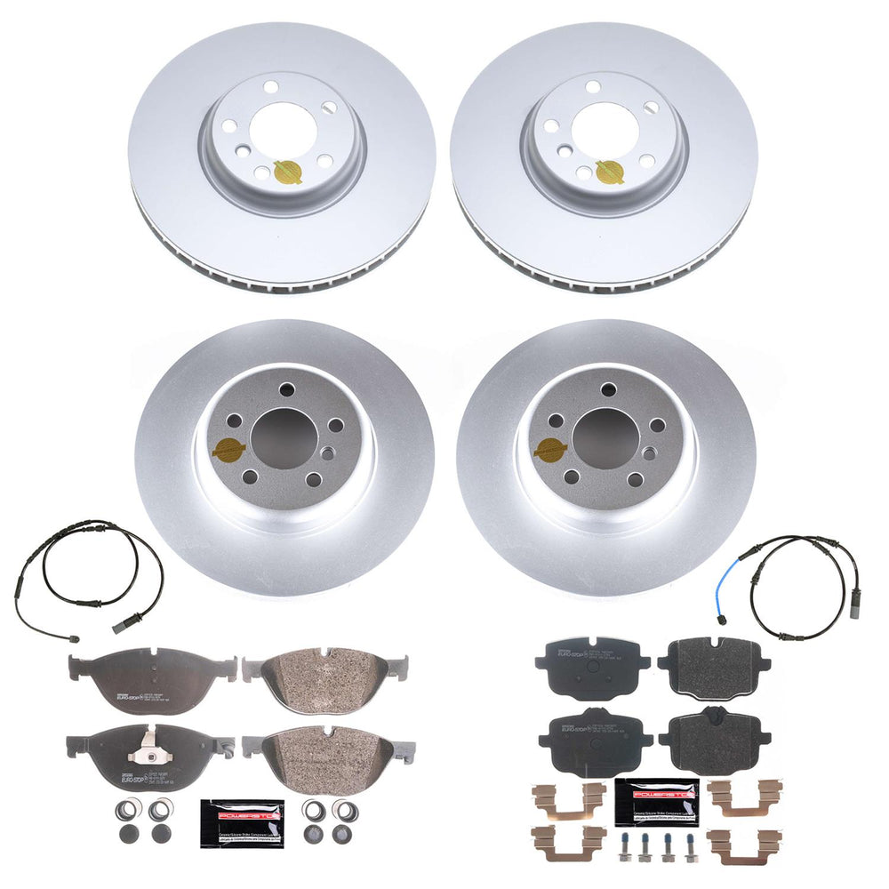 Power Stop 13-19 BMW 650i xDrive Gran Coupe Front & Rear Eurostop Brake Kit