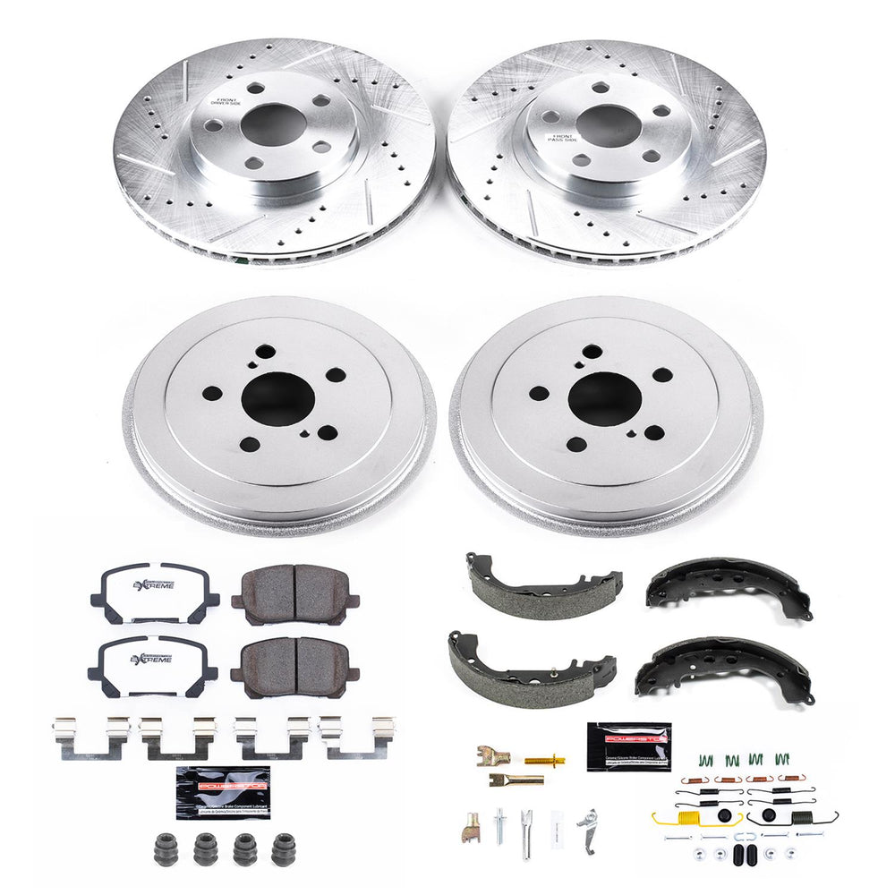 Power Stop 04-08 Toyota Corolla Front & Rear Z26 Street Warrior Brake Kit