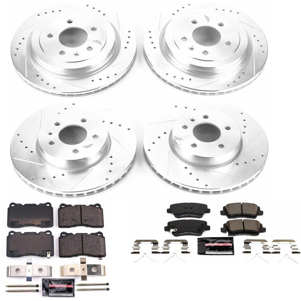 Power Stop 16-18 Cadillac ATS Front & Rear Z23 Evolution Sport Brake Kit