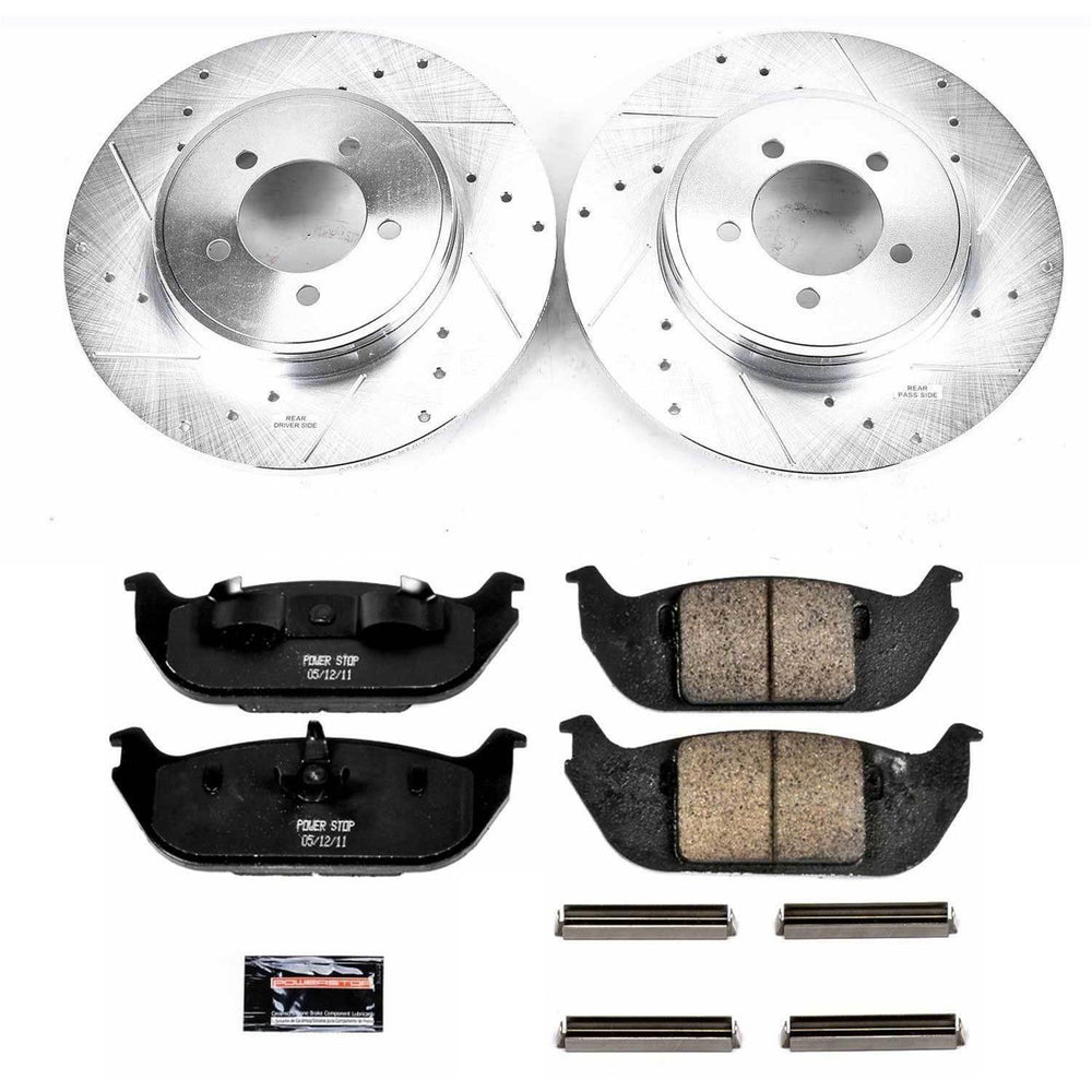 Power Stop 03-05 Lincoln Aviator Rear Z23 Evolution Sport Brake Kit w/Calipers