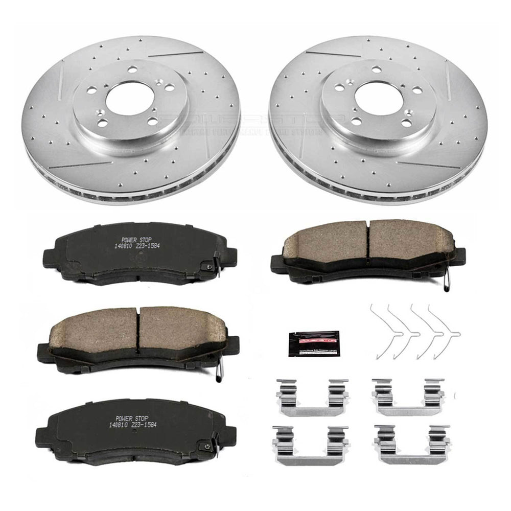 Power Stop 12-14 Honda Ridgeline Front Z23 Evolution Sport Brake Kit w/Calipers