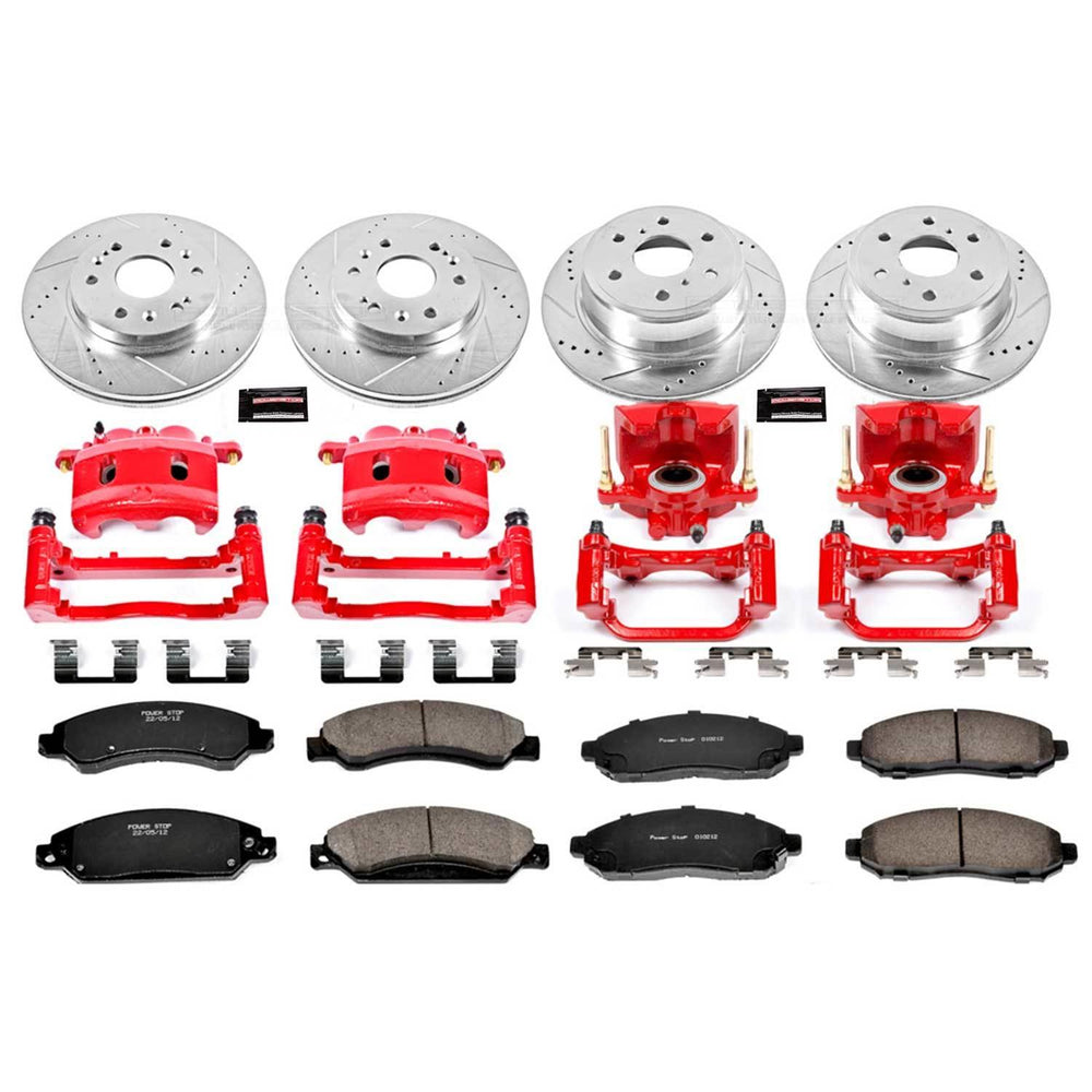 Power Stop 07-08 Cadillac Escalade Front & Rear Z23 Evolution Sport Brake Kit w/Calipers