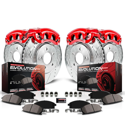 Power Stop 06-07 Honda Accord Front & Rear Z23 Evolution Sport Brake Kit w/Calipers