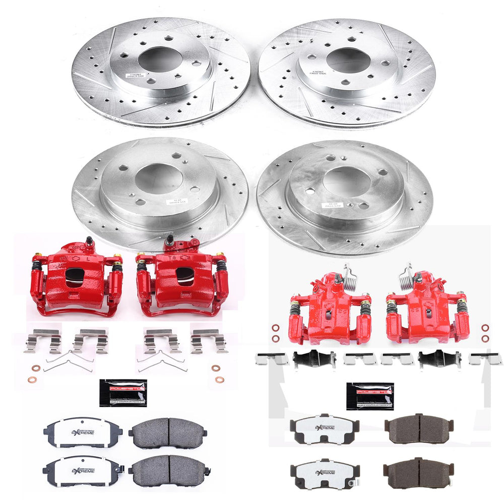 Power Stop 00-01 Nissan Sentra Front & Rear Z26 Street Warrior Brake Kit w/Calipers
