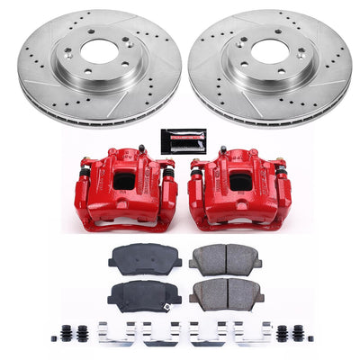Power Stop 10-12 Hyundai Santa Fe Front Z23 Evolution Sport Brake Kit w/Calipers