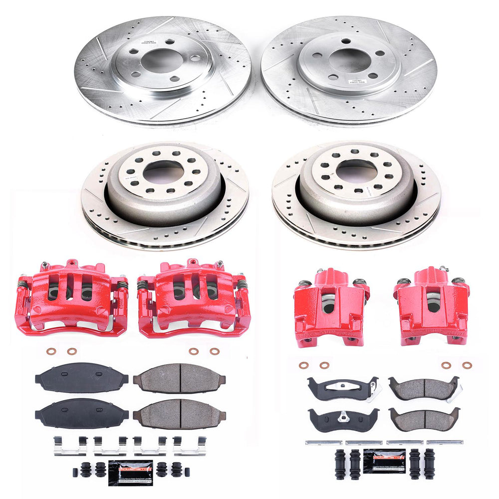 Power Stop 03-11 Lincoln Town Car Front & Rear Z23 Evolution Sport Brake Kit w/Calipers