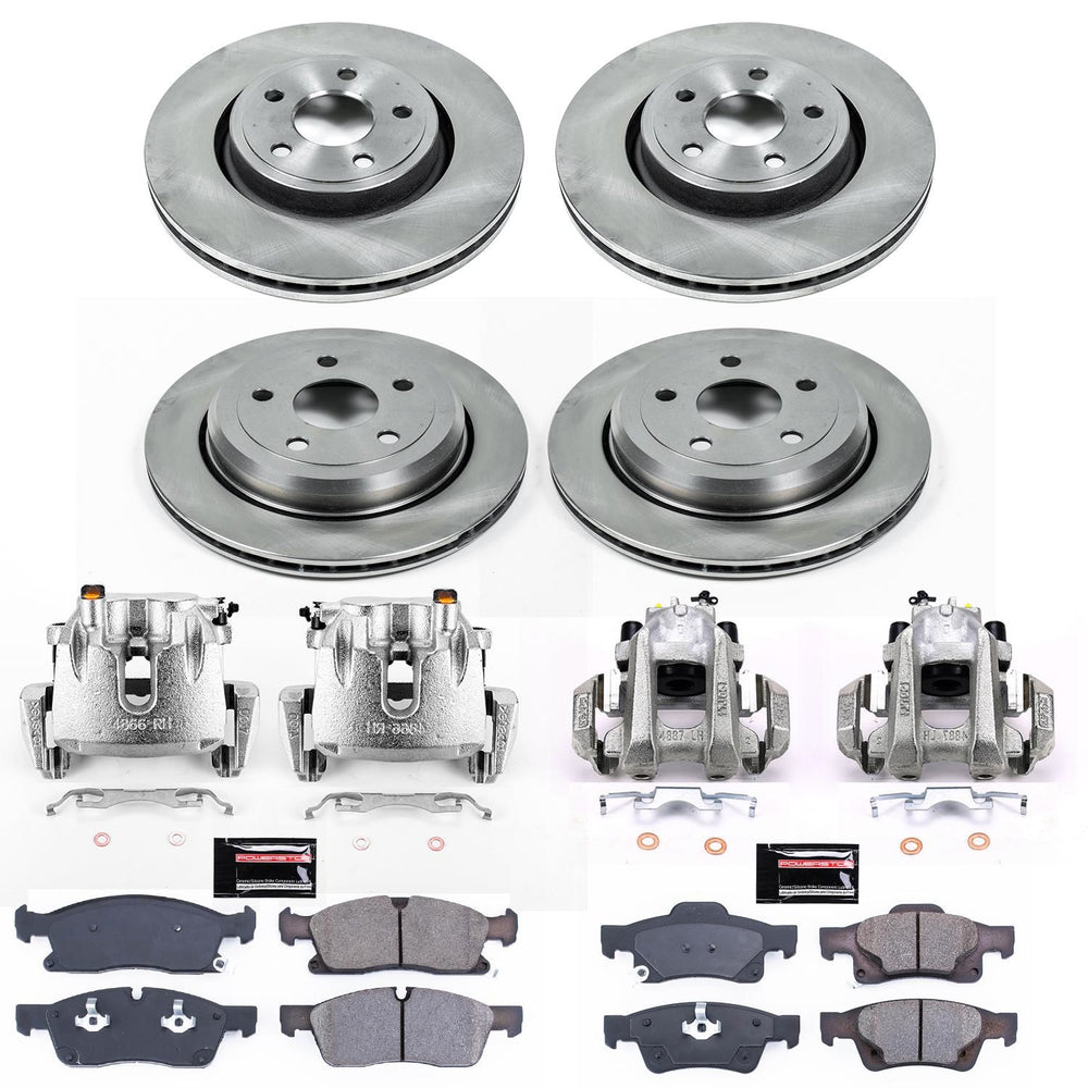 Power Stop 11-19 Dodge Durango Autospecialty Kit w/ Calipers - Front and Rear