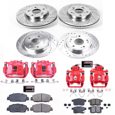 Power Stop 2013 Honda Accord Front & Rear Z23 Evolution Sport Brake Kit w/Calipers