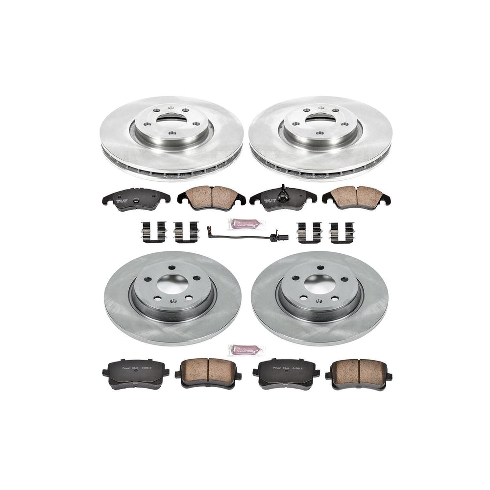 Power Stop 12-16 Audi A4 Front & Rear Autospecialty Brake Kit