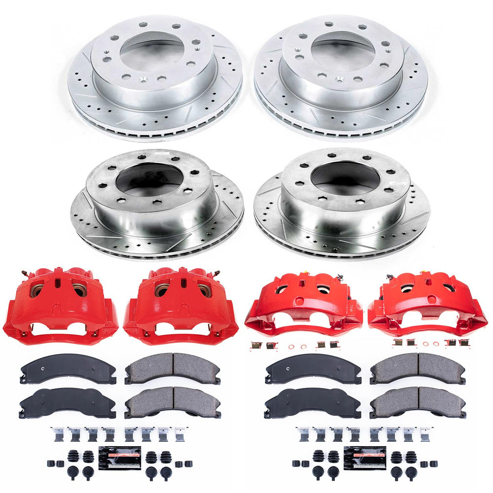 Power Stop 2011 Chevrolet Silverado 3500 HD Z23 Evolution Kit w/ Calipers - Front and Rear