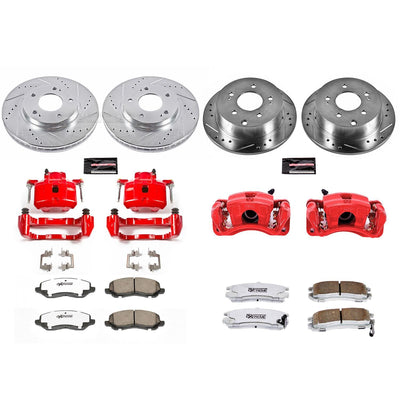 Power Stop 04-12 Mitsubishi Galant Front & Rear Z26 Street Warrior Brake Kit w/Calipers