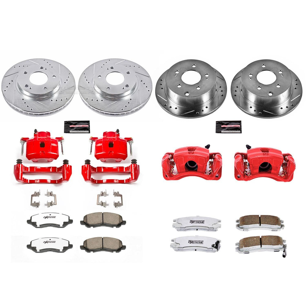 Power Stop 04-12 Mitsubishi Galant Front & Rear Z26 Street Warrior Brake Kit w/Calipers