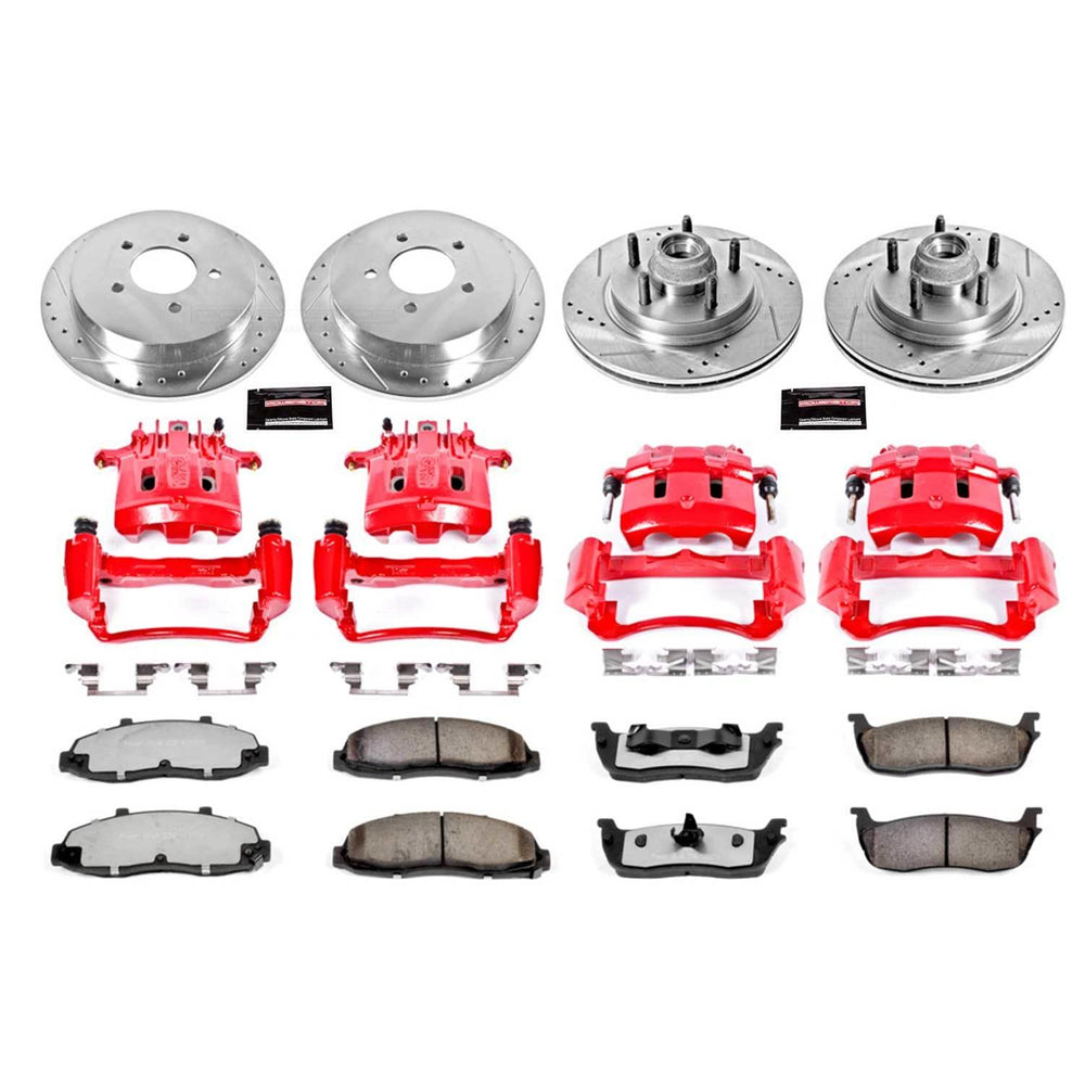 Power Stop 00-03 Ford F-150 Z36 Truck and Tow Kit w/ Calipers - Front and Rear