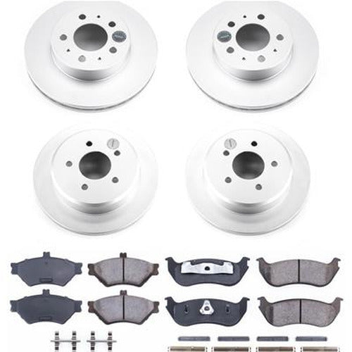Power Stop 96-97 Ford Crown Victoria Front & Rear Z17 Evolution Geomet Coated Brake Kit