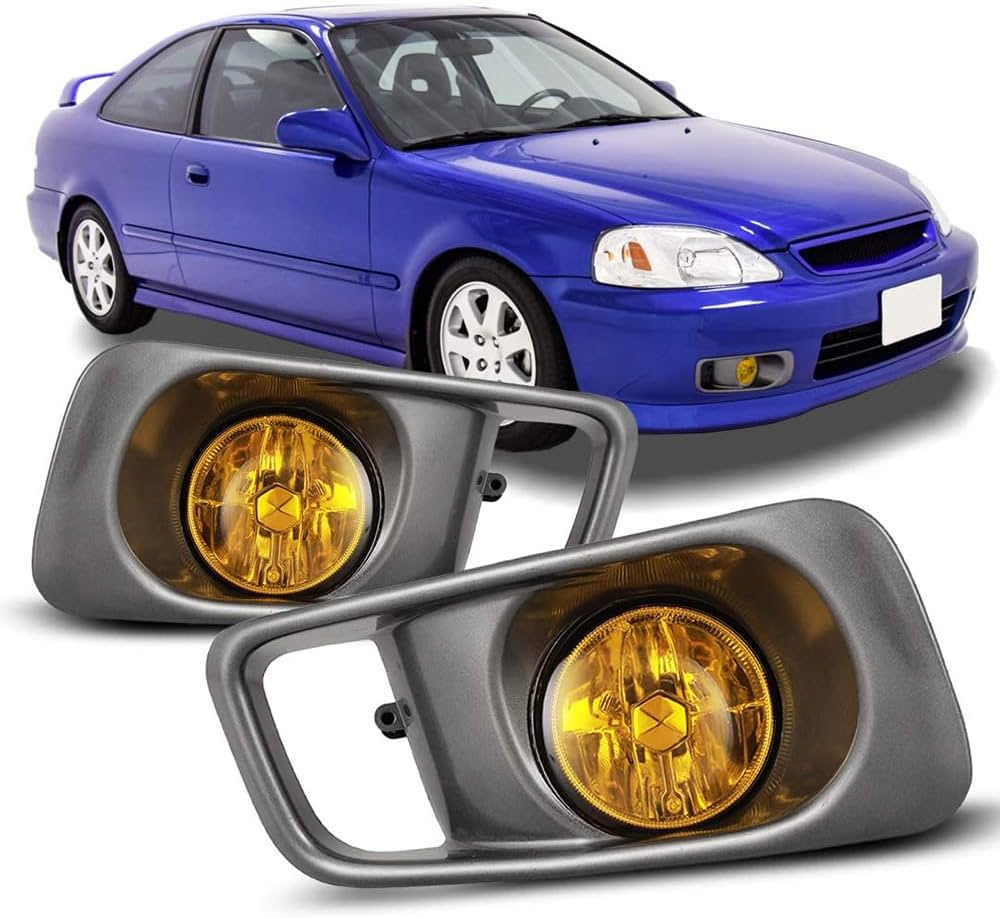 9900 HONDA CIVIC FOG LIGHTS(YELLOW)(WIRING KIT INCLUDED)