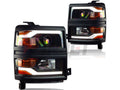 1415 CHEVY SILVERADO 1415 PROJECTOR DAYTIME RUNNING HEAD LIGHTSCLEAR/BLACK