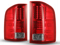 0713 HONDA CIVIC 0105 4DR LED TAIL LIGHTCHROME/RED