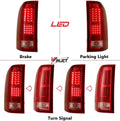 0713 HONDA CIVIC 0105 4DR LED TAIL LIGHTCHROME/RED