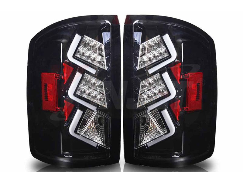 1418 FORD F150 1517 LED TAIL LIGHT(CHROME/RED)