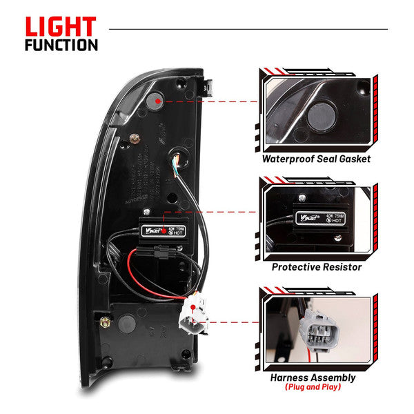0515 FORD F150 0914 LED SEQUENTIAL TAIL LIGHTBLACK/CLEAR