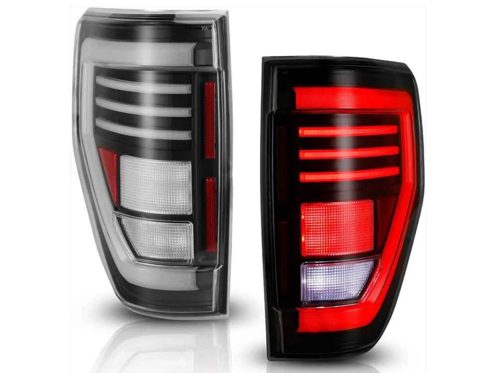 0914 FORD F150 0914 LED SEQUENTIAL TAIL LIGHTGLOSSY BLACK/CLEAR