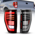 0914 FORD F150 0914 LED SEQUENTIAL TAIL LIGHTGLOSSY BLACK/CLEAR