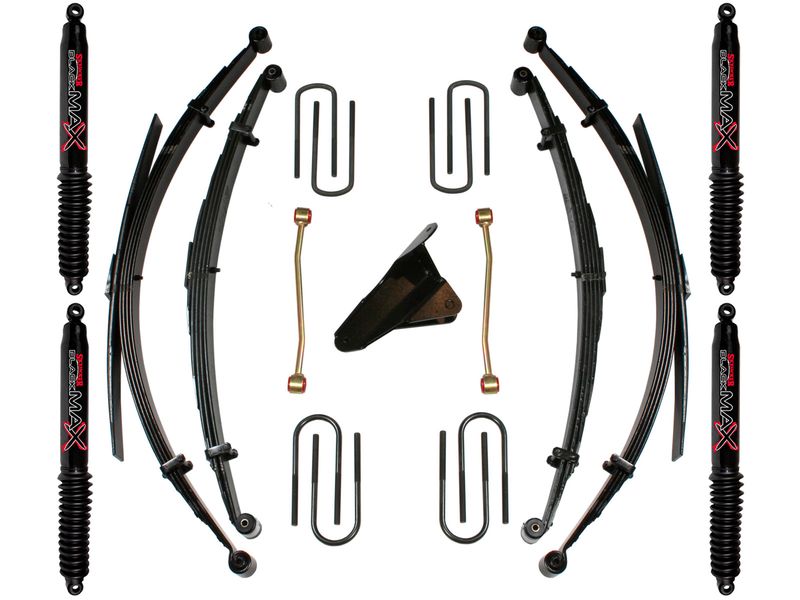 Lift Kit 4 Inch Lift 00-05 Ford Excursion Includes Front/Rear Springs Upper Track Bar Bracket Sway Bar Links Rear Blocks U Bolts Skyjacker