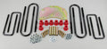 Lift Kit 6 Inch Lift 80-98 Ford F-250 80-85 Ford F-350 Includes Front/Rear Leaf Springs Hinge Brackets Front/Rear U Bolt Kits Spring Bushing Kit Skyjacker