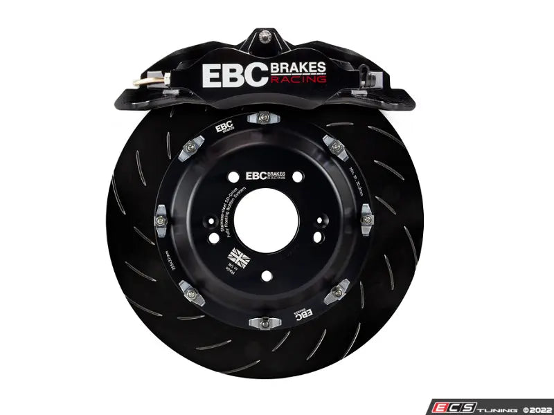EBC Racing 01-13 Mini Cooper S R53/R56 1.6L Black Apollo-4 Calipers 330mm Rotors Front BBK