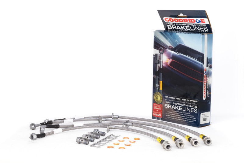 Goodridge 14-18 Subaru Forester 2.5L Stainless Steel Brake Lines - Black