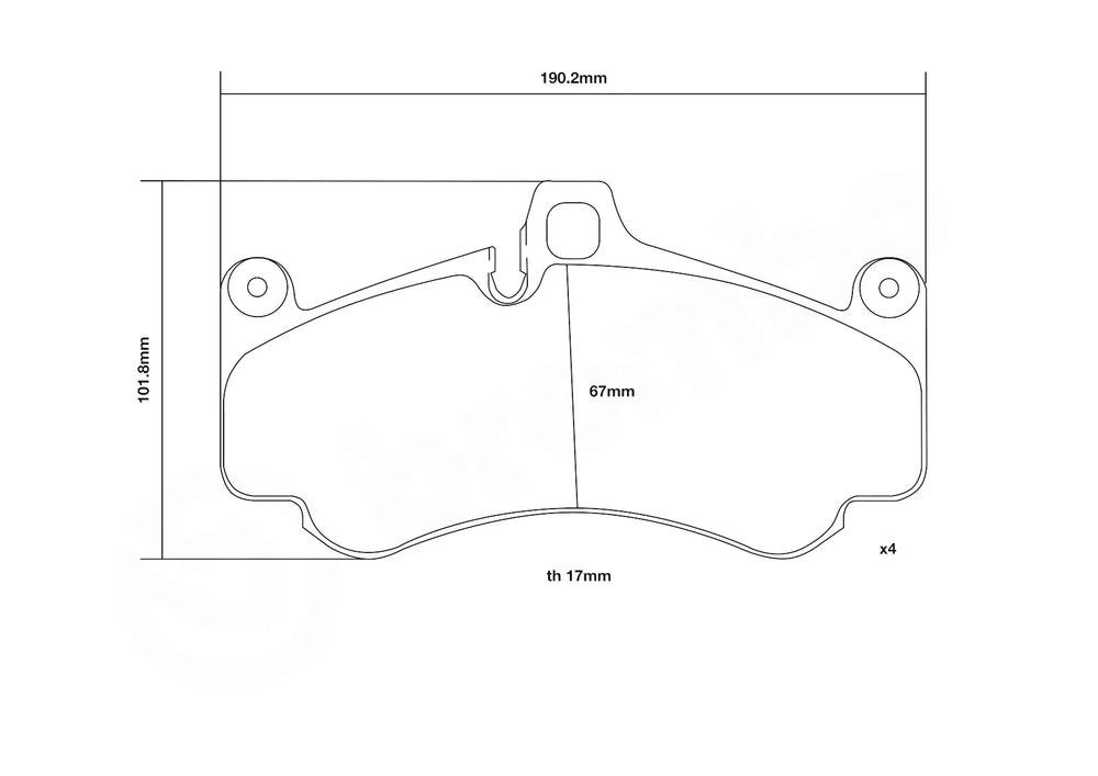Brembo 97-05 Porsche 911 GT2 (996) HP2 Pads - Front