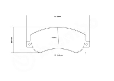 Brembo 06-14 Ford Transit Bus HP2 Pads - Front