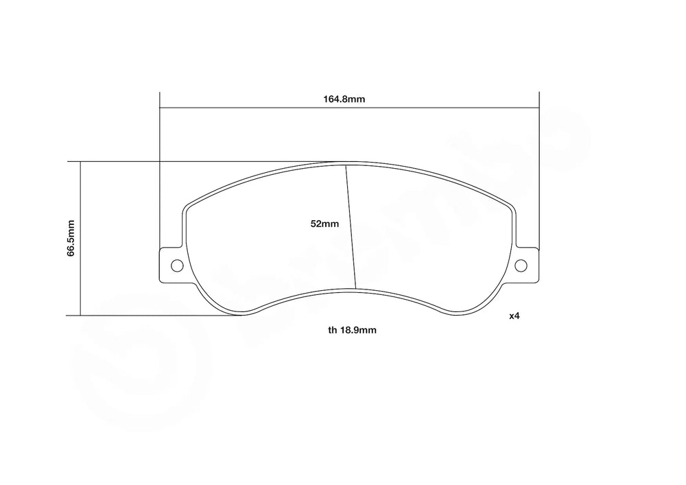 Brembo 06-14 Ford Transit Bus HP2 Pads - Front