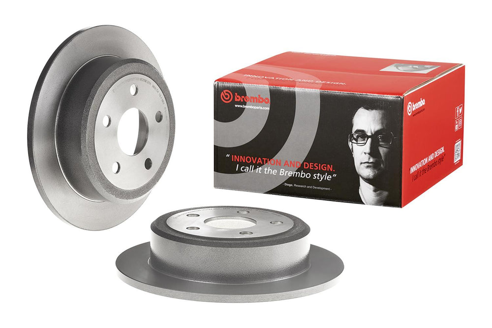 Brembo 07-17 Jeep Wrangler/2018 Wrangler JK Rear Premium UV Coated OE Equivalent Rotor