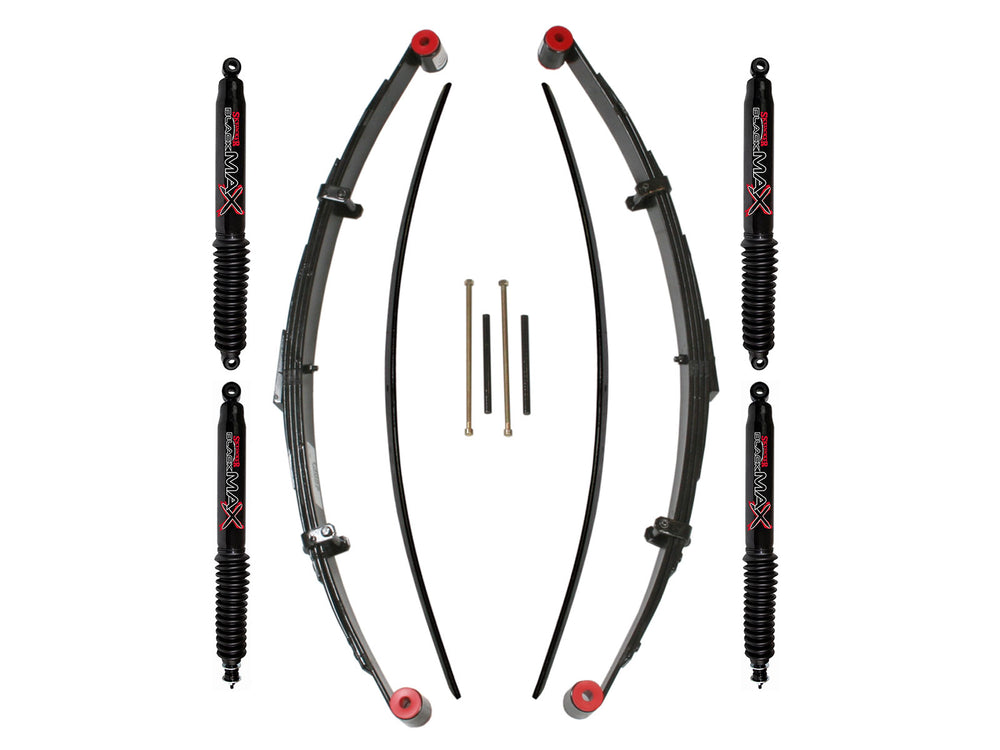 Lift Kit 3 Inch Lift Includes Front Leaf Springs Front Spring Bushing Kit Rear Add-A-Leaf Sway Bar End Links 80-85 Toyota Pickup 84-85 Toyota 4Runner Skyjacker