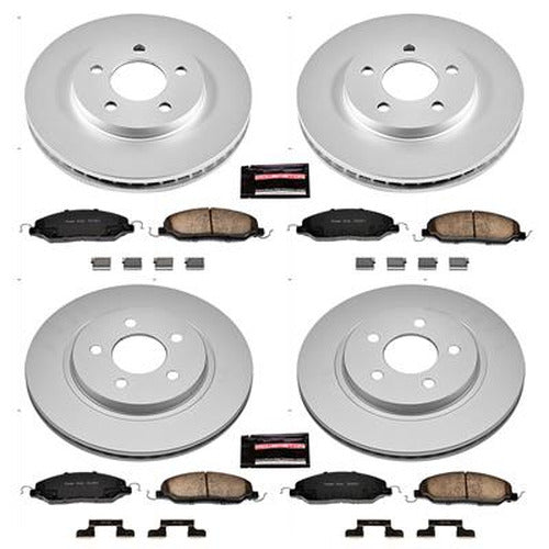 Power Stop 05-10 Ford Mustang Front & Rear Z17 Evolution Geomet Coated Brake Kit