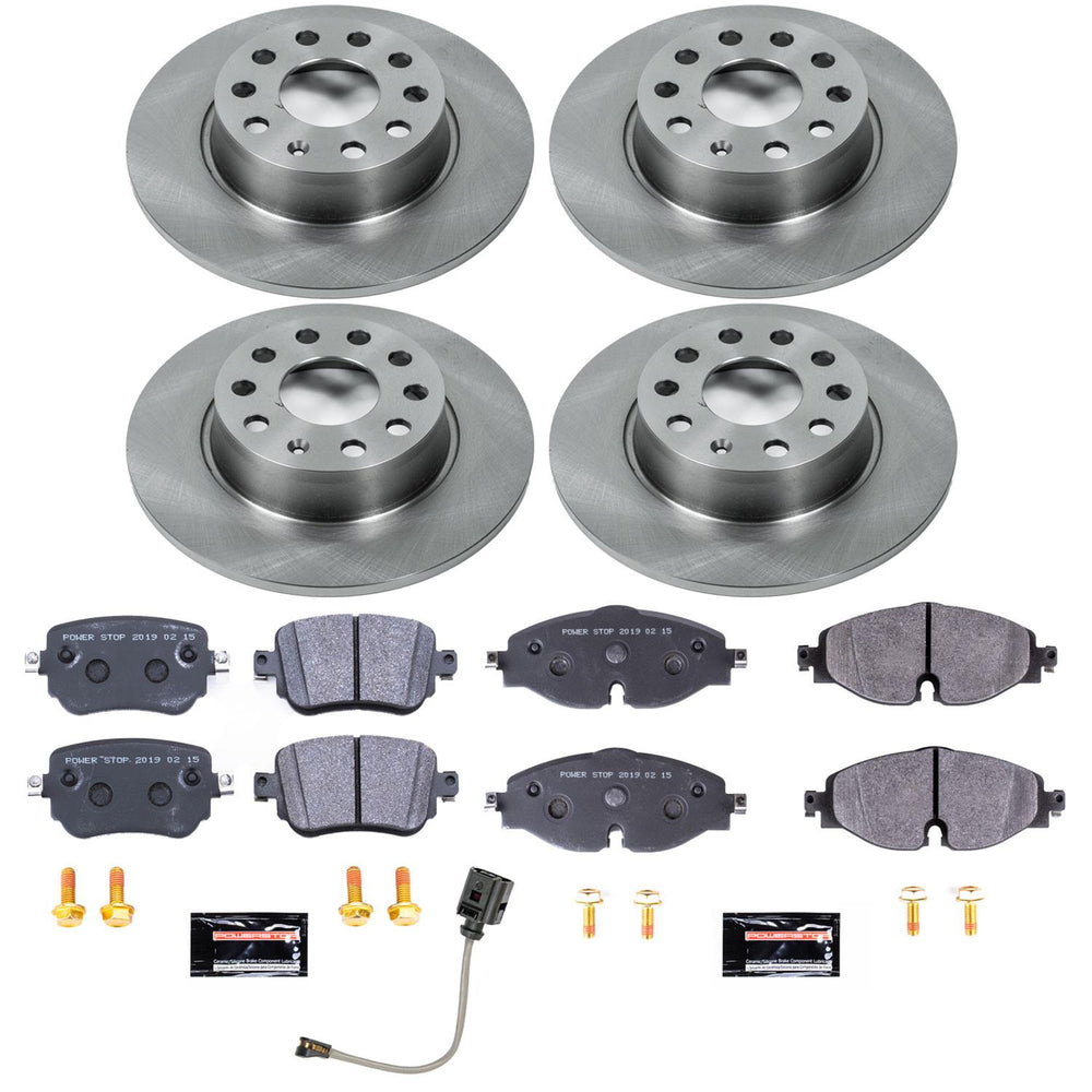 Power Stop 2019 Volkswagen Golf Alltrack Front & Rear Track Day SPEC Brake Kit