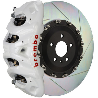 Brembo 20+ Corvette C8/C8 Z51 Front GT BBK 6 Piston Cast 380x34 2pc Rotor Slotted Type-3- White