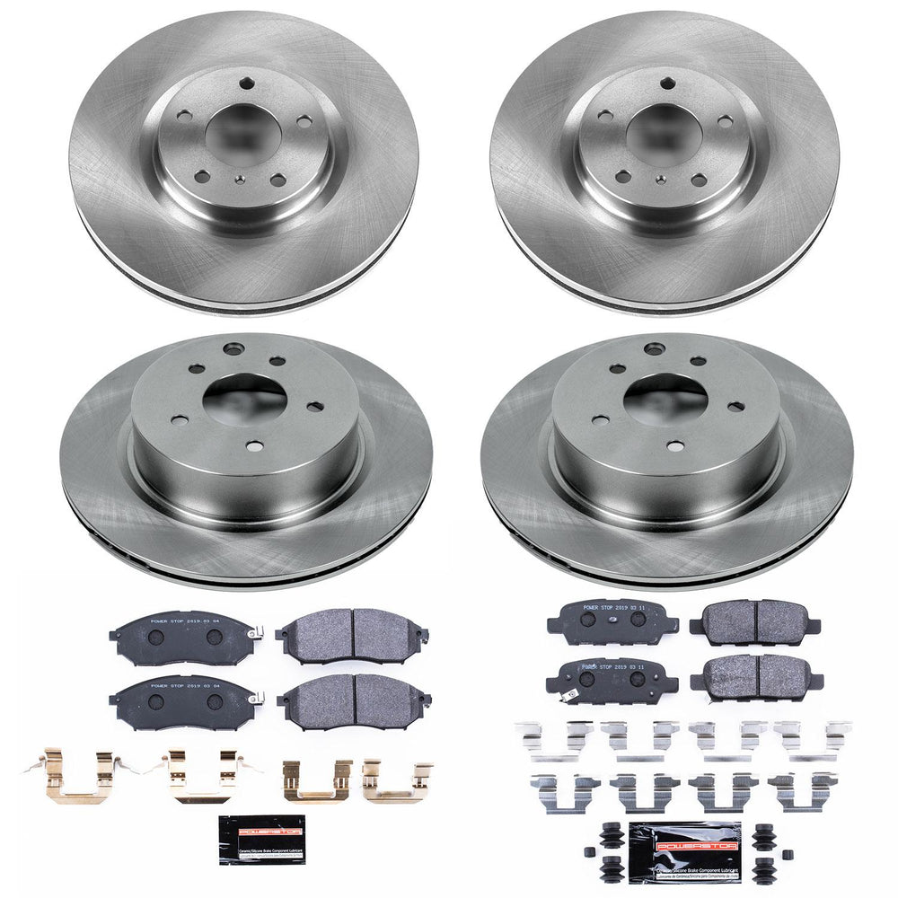 Power Stop 08-12 Infiniti EX35 Front & Rear Track Day SPEC Brake Kit