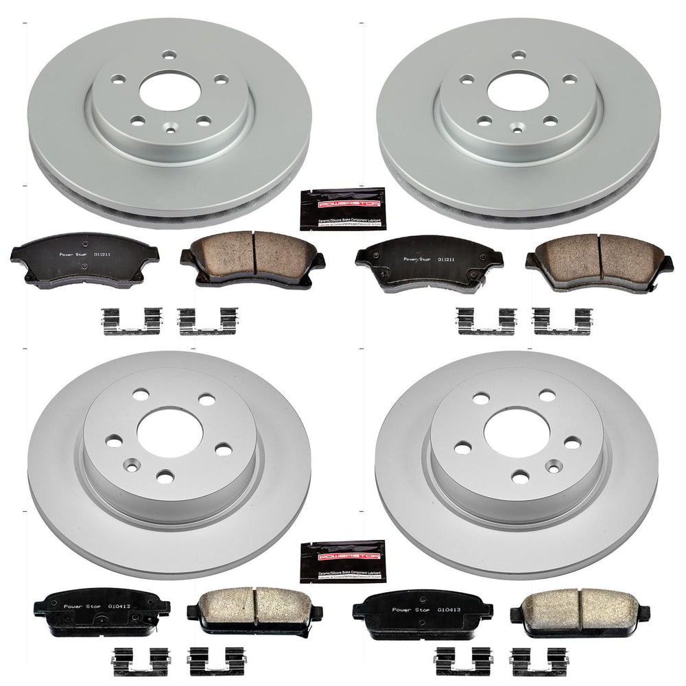 Power Stop 11-15 Chevrolet Cruze Front & Rear Z17 Evolution Geomet Coated Brake Kit