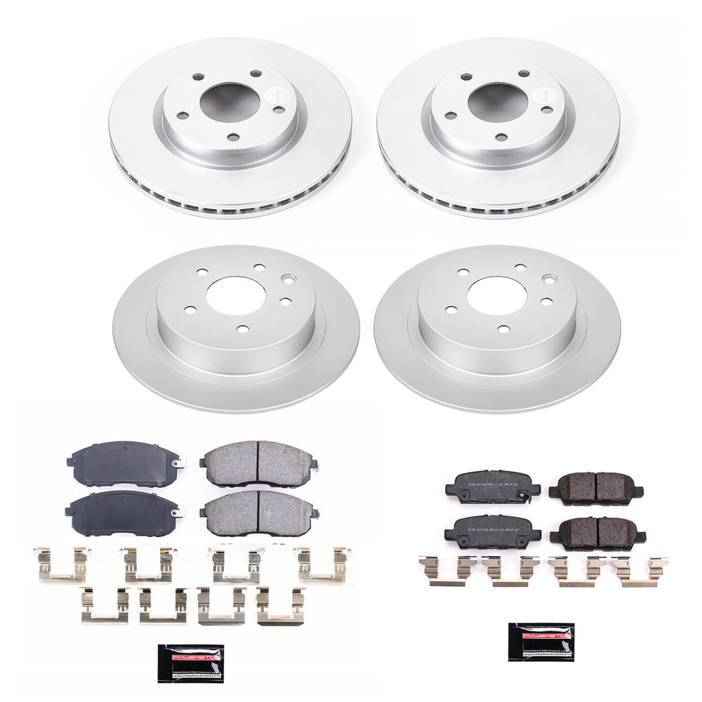 Power Stop 2019 Nissan Sentra Front & Rear Z17 Evolution Geomet Coated Brake Kit