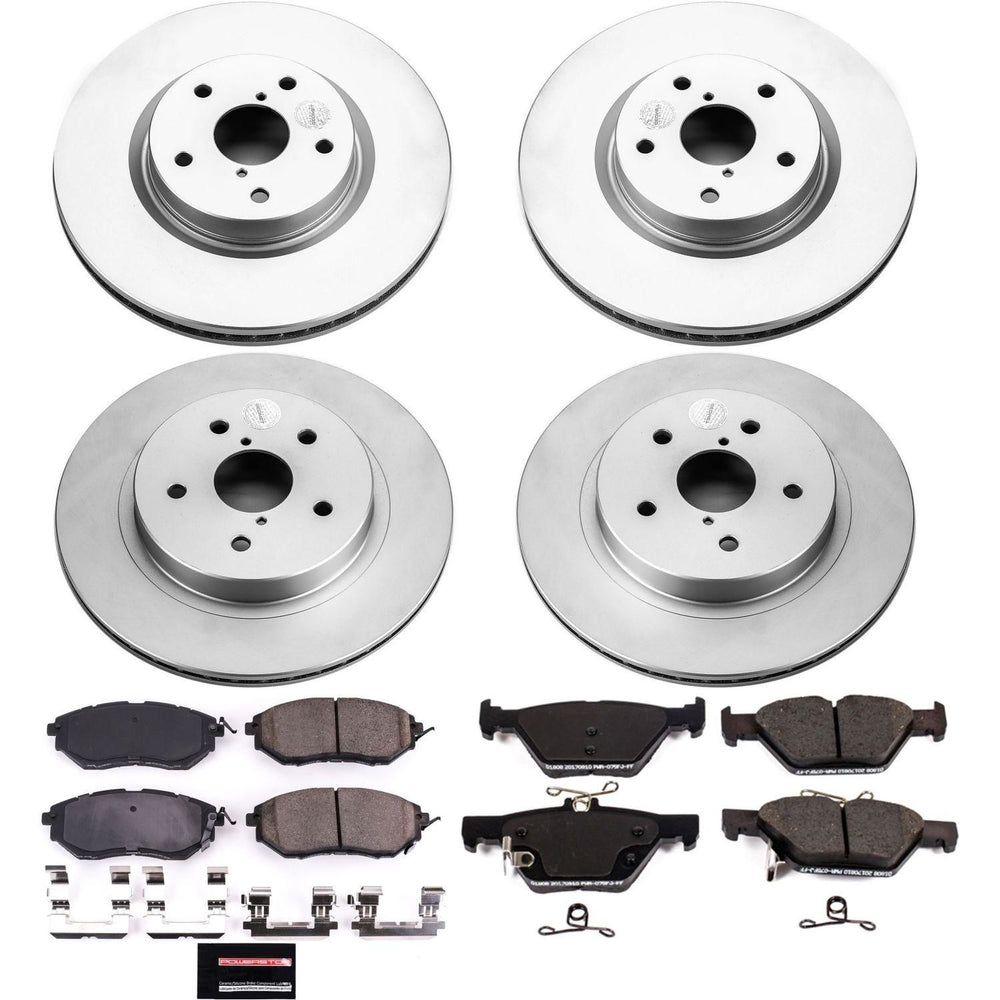 Power Stop 15-18 Subaru Legacy Front & Rear Z17 Evolution Geomet Coated Brake Kit